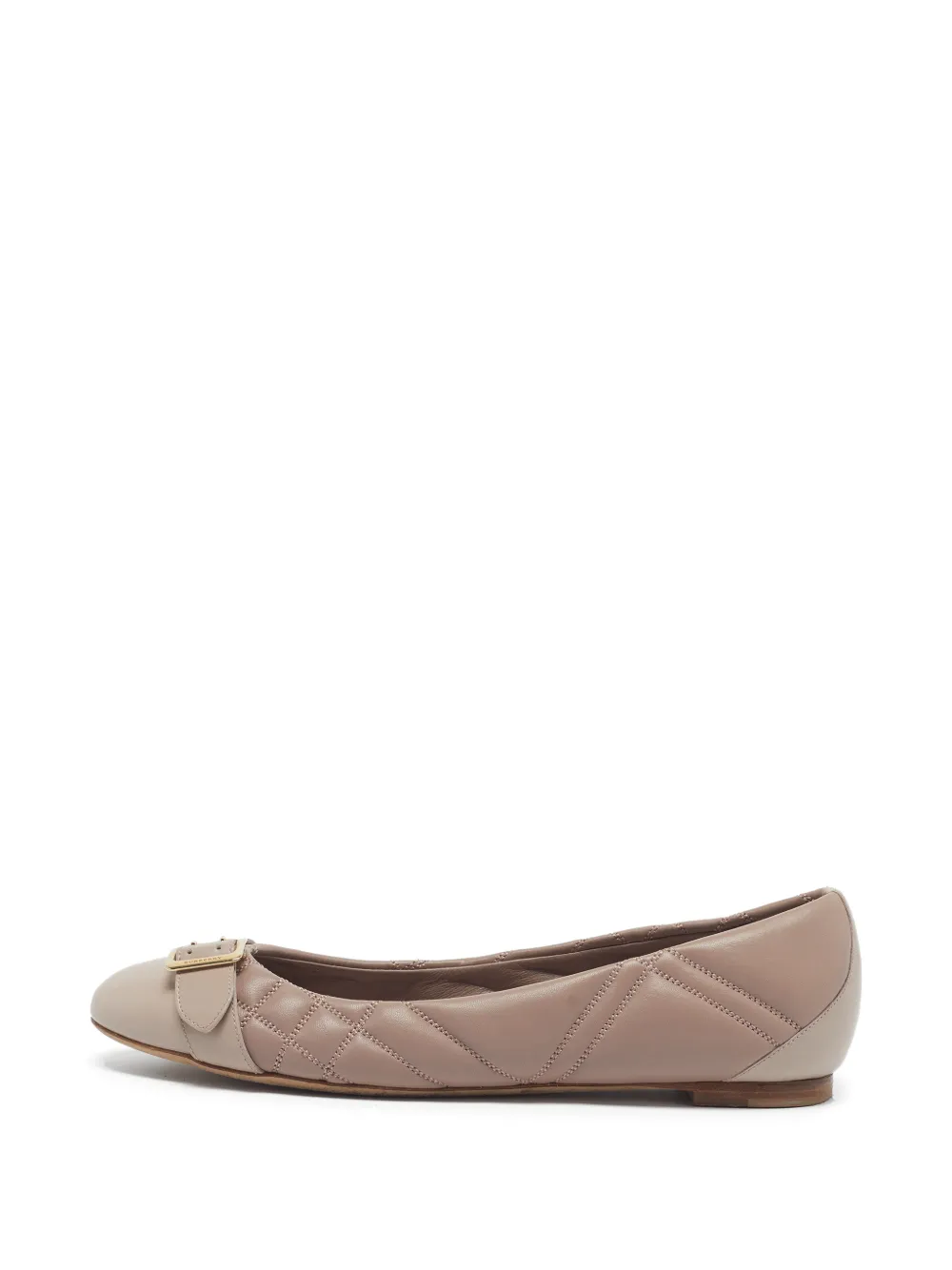 Burberry Pre-Owned quilted buckle ballet flats - Toni neutri