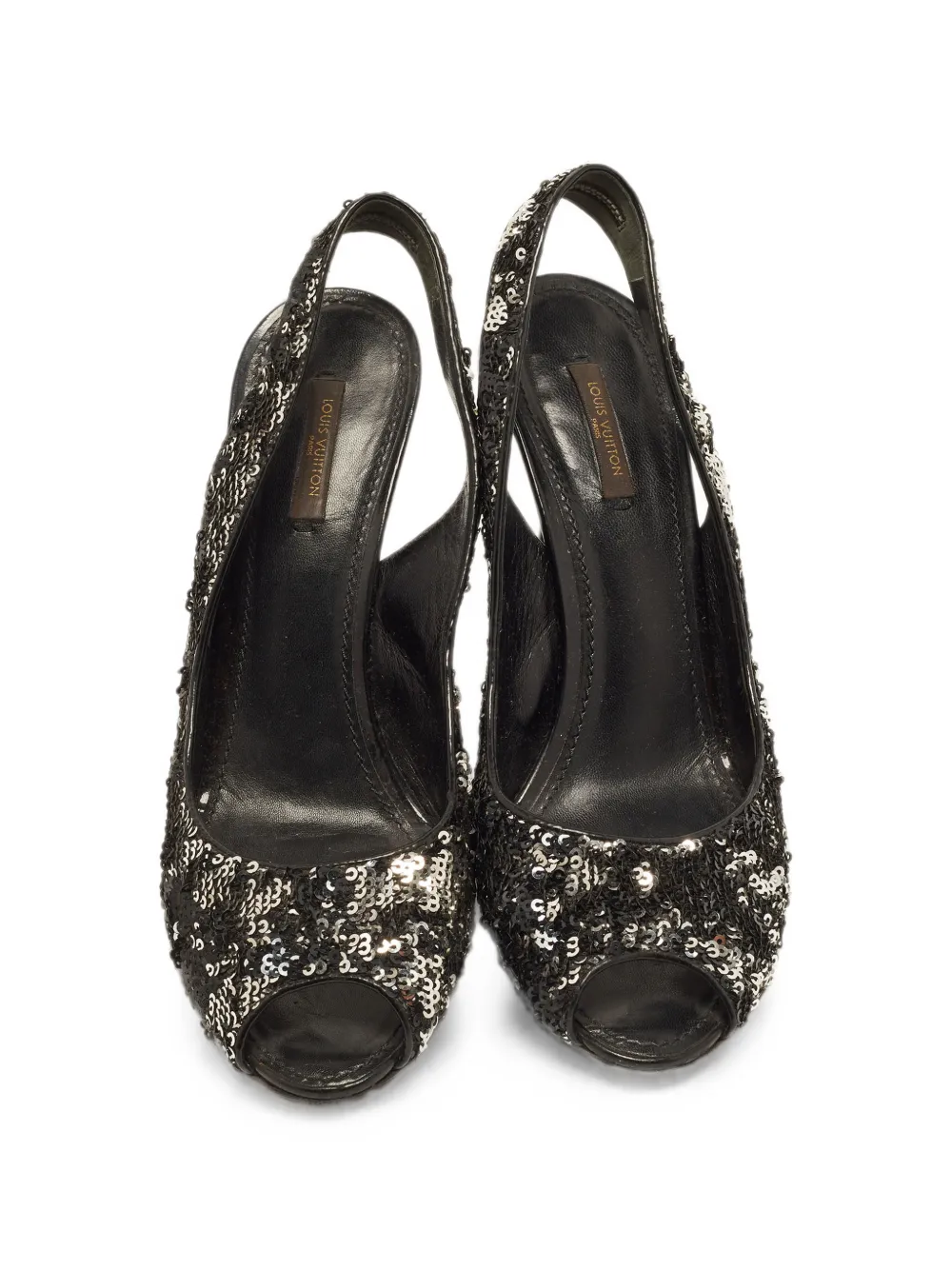 Louis Vuitton Pre-Owned Liza sequin-embellished slingback pumps - Schwarz