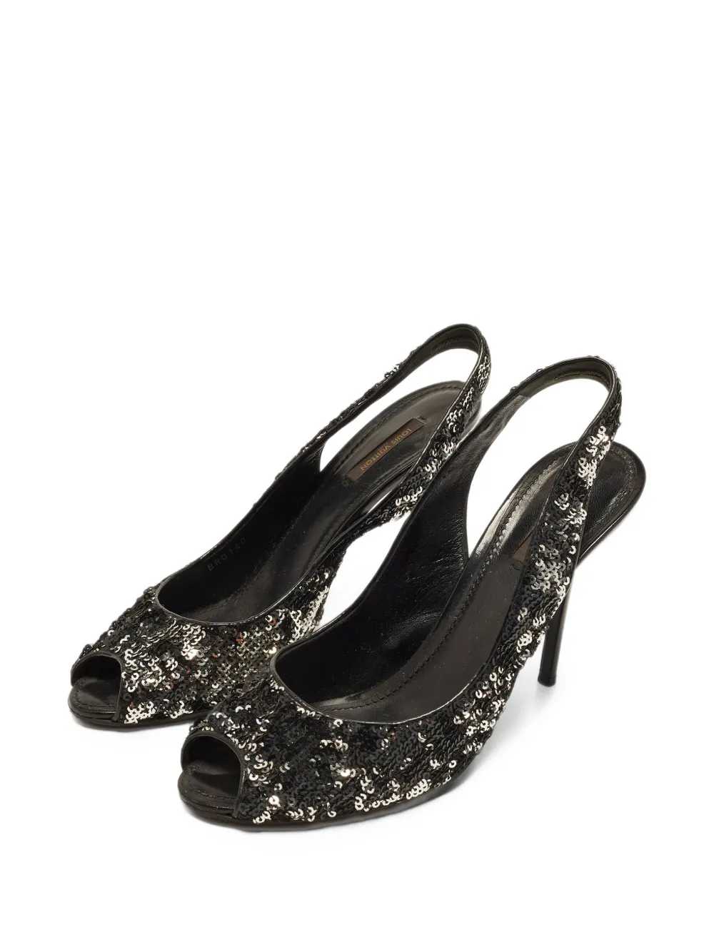 Louis Vuitton Pre-Owned Liza sequin-embellished slingback pumps - Nero