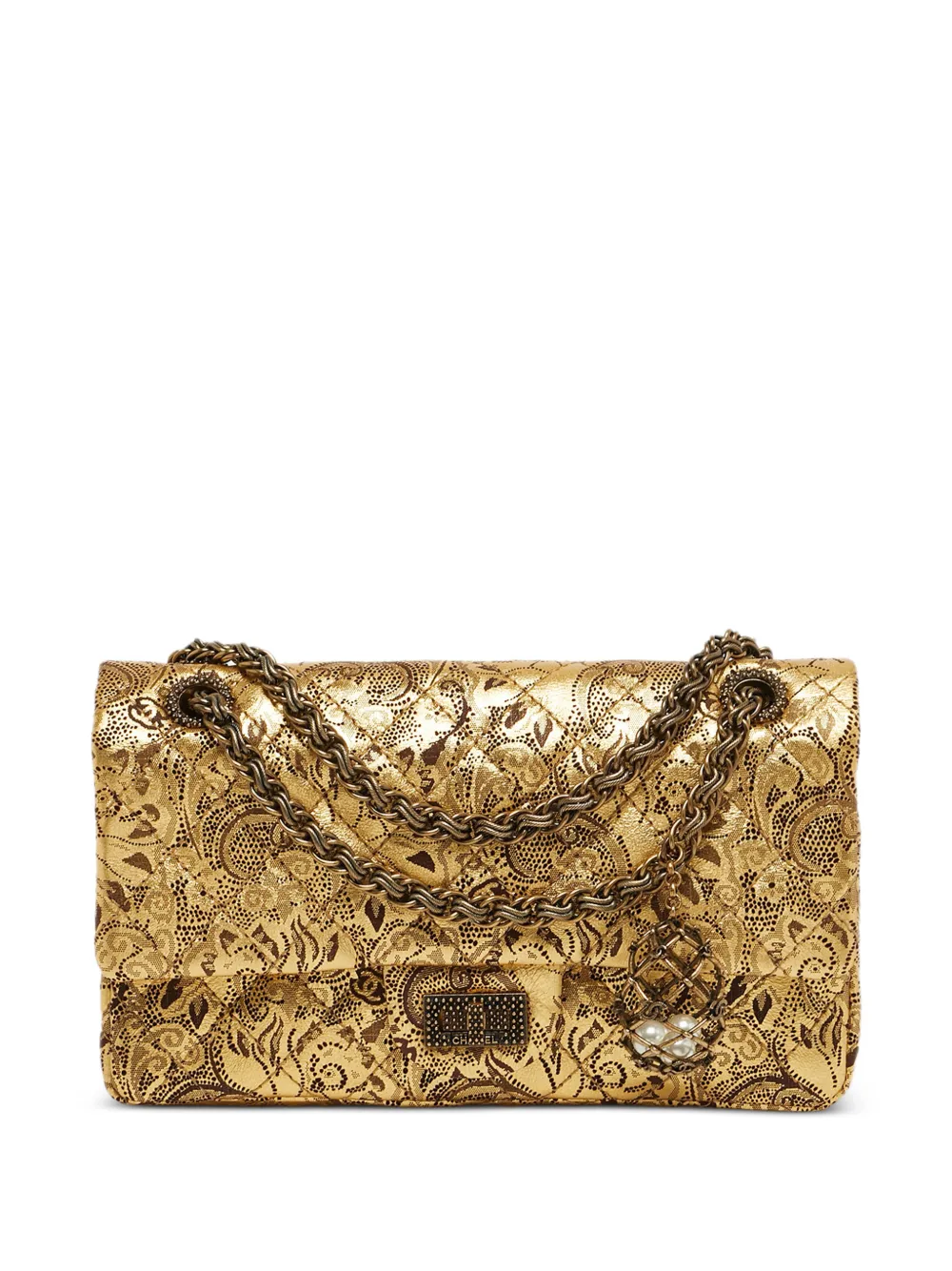CHANEL Pre-Owned 2008-2009 Reissue 2.55 quilted shoulder bag - Gold