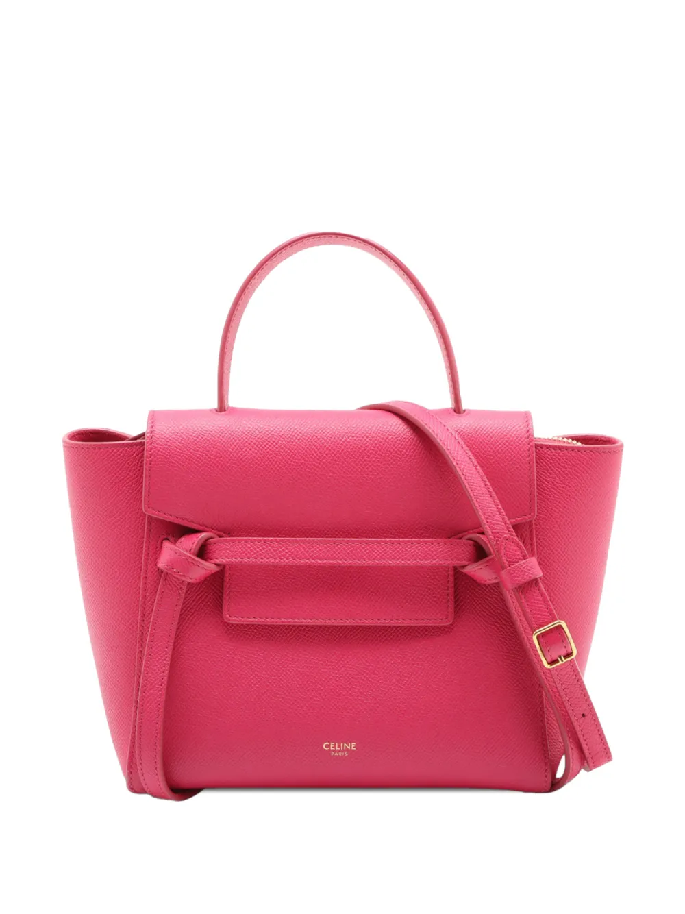 Celine Pre-Owned Borsa a tracolla Belt Bag Nano in pelle di vitello pieno fiore 2010-2026 - Rosa