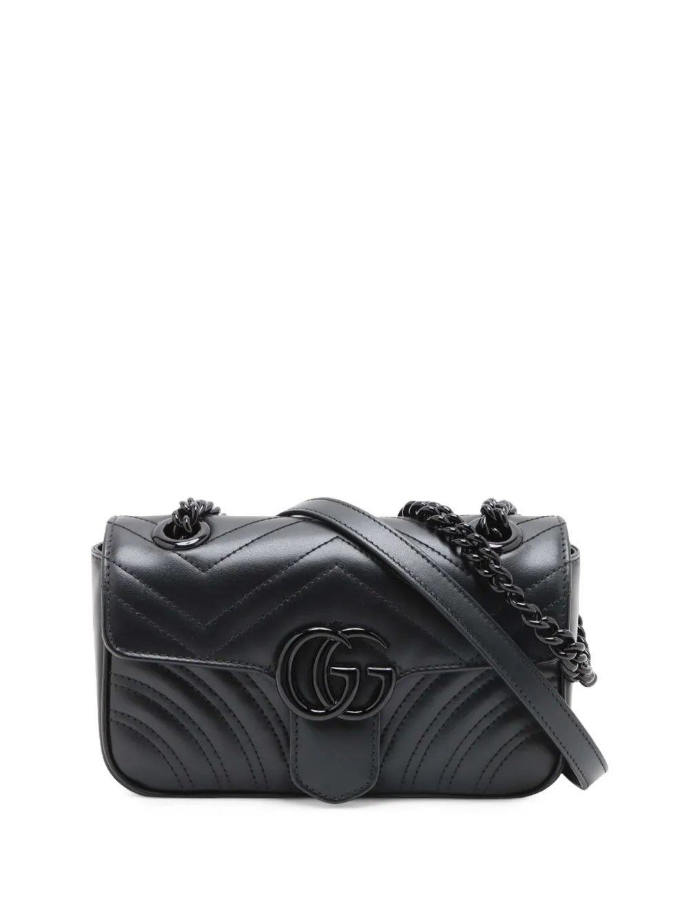 Gucci Pre-Owned Borsa a spalla GG Marmont piccola 2016-2026 - Nero