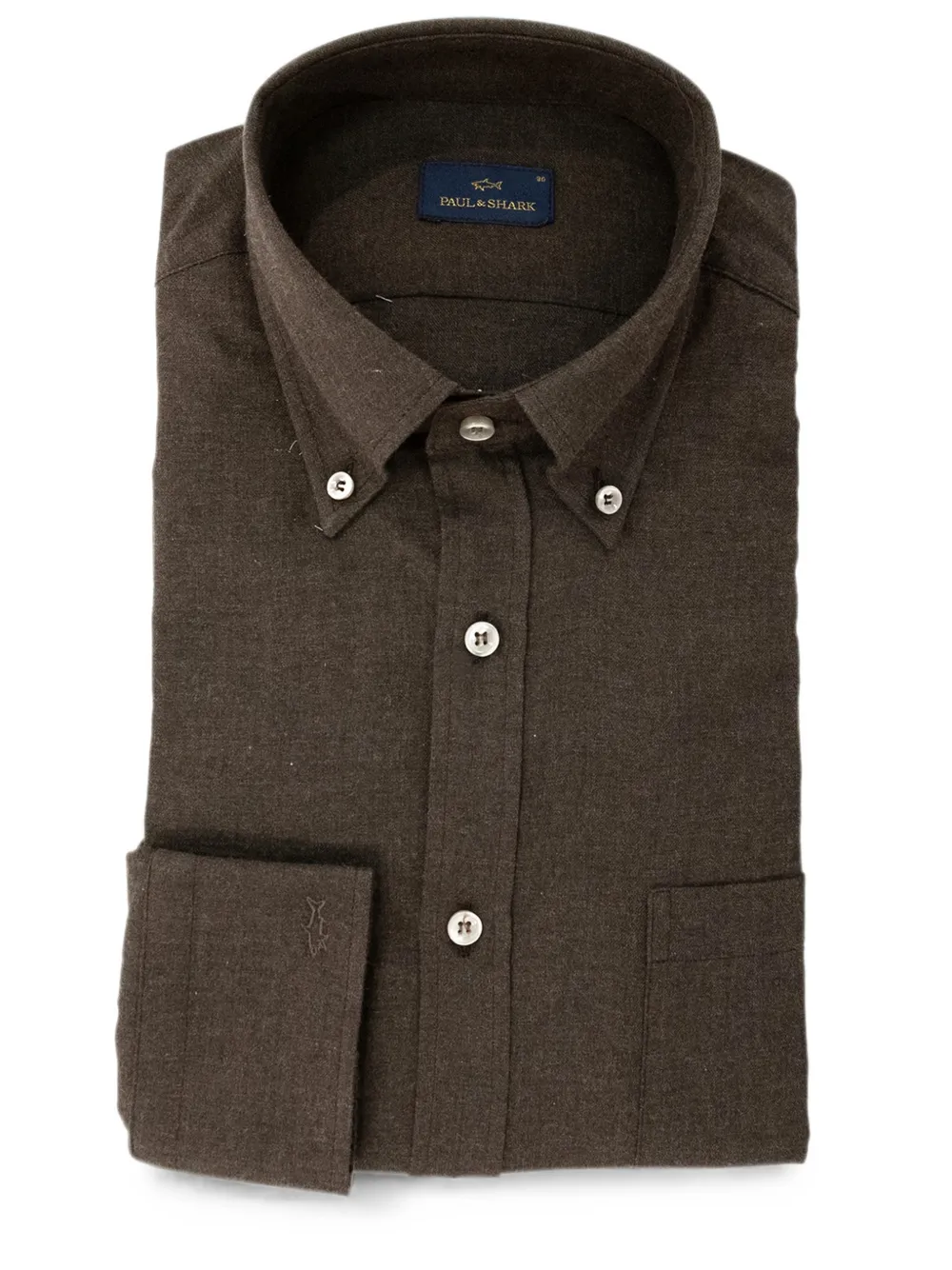 Paul & Shark Button-down oervhemd met borstzak Bruin