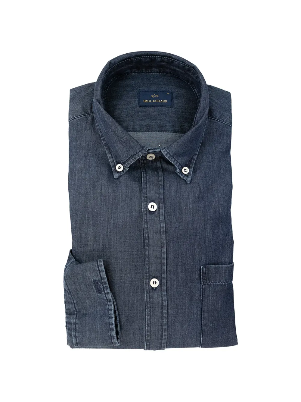 Paul & Shark button-down denim shirt - Blau