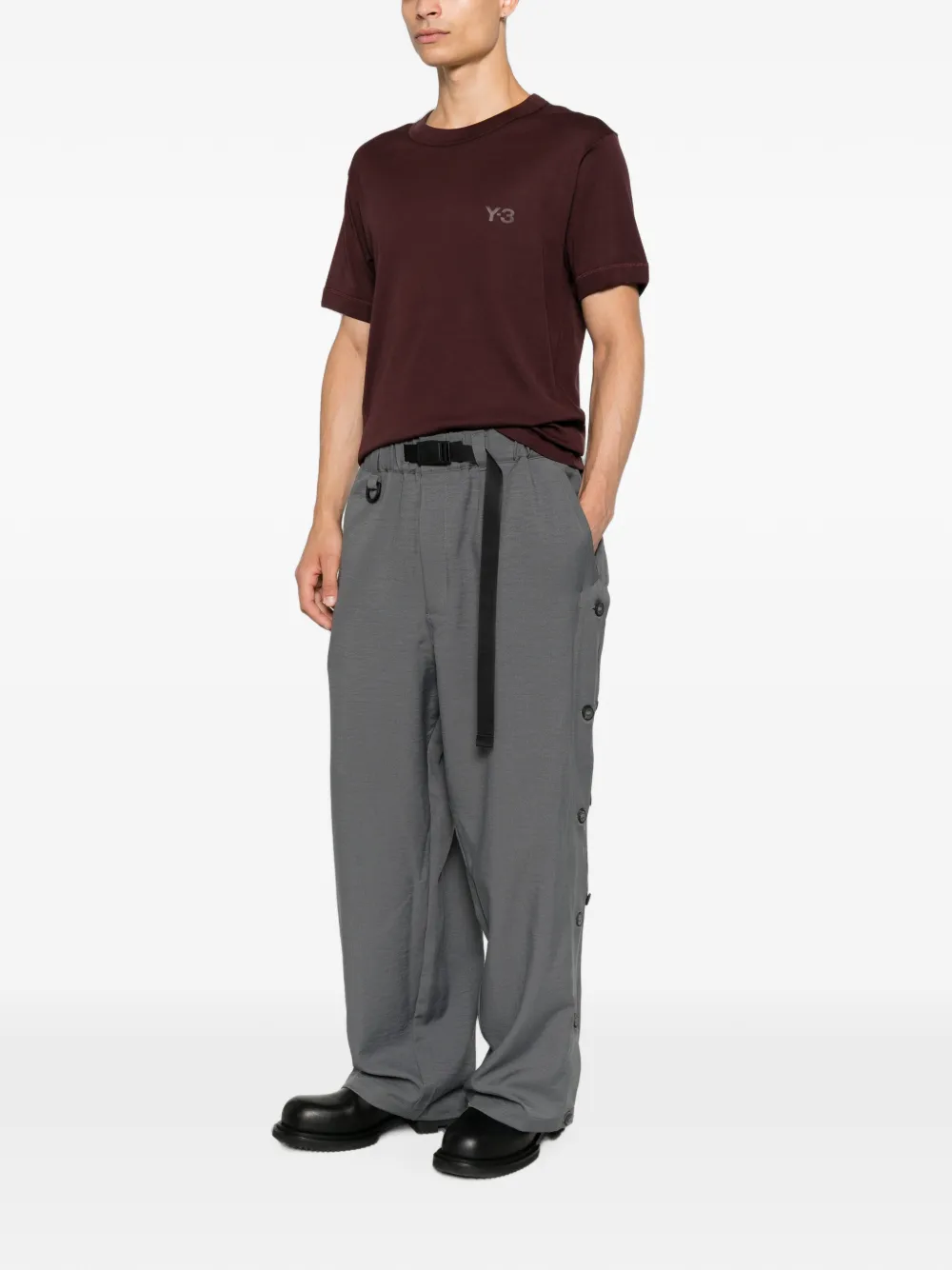 Y-3 T-shirt met logoprint Rood