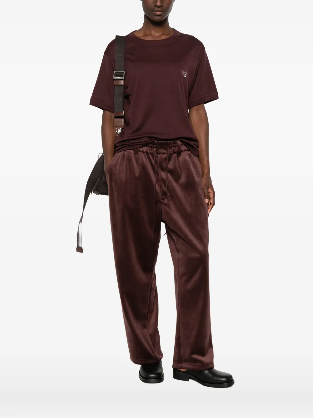 Y-3 T-shirt met logoprint Rood
