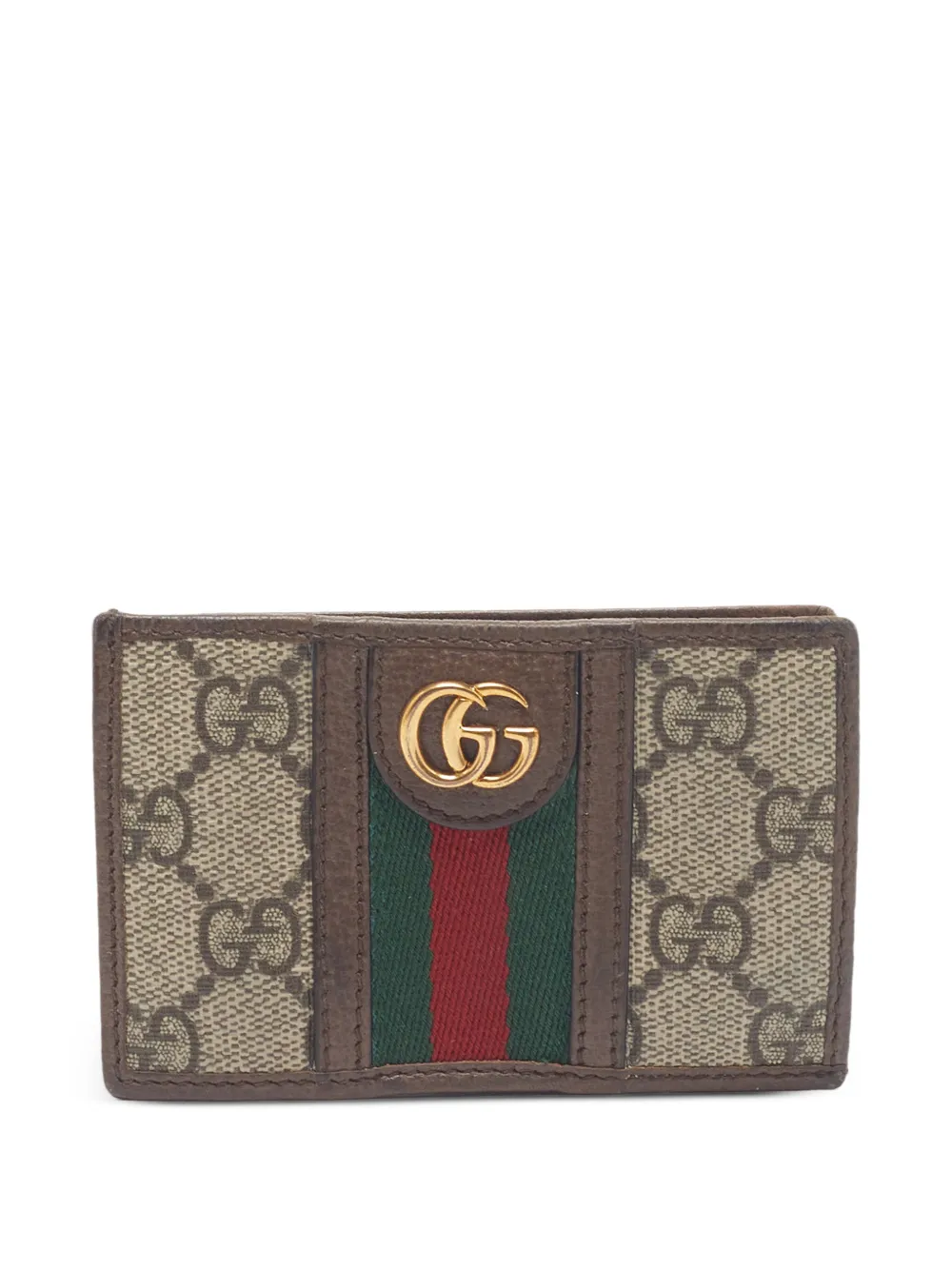 Gucci Pre-Owned Ophidia GG Supreme card holder - Nude
