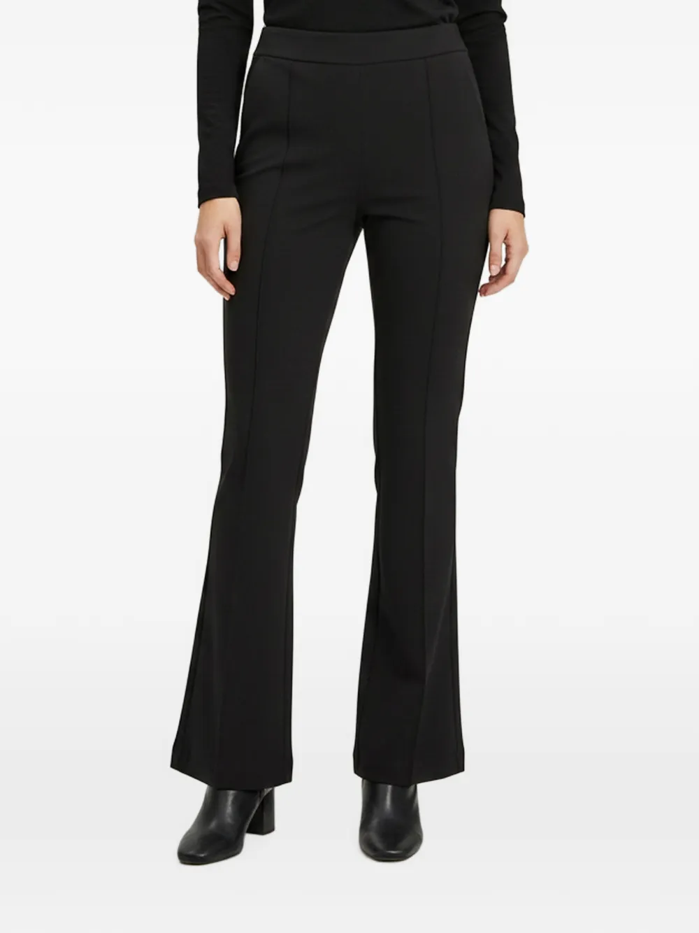 Fendi Pre-Owned logo band flared trousers - Black