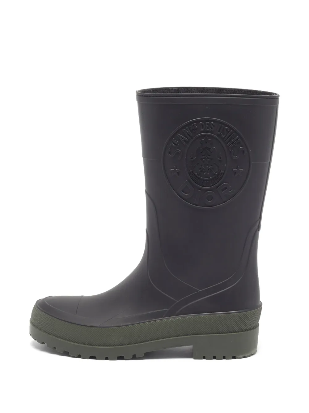 Christian Dior Pre-Owned Diorunion crest rain boots - Schwarz