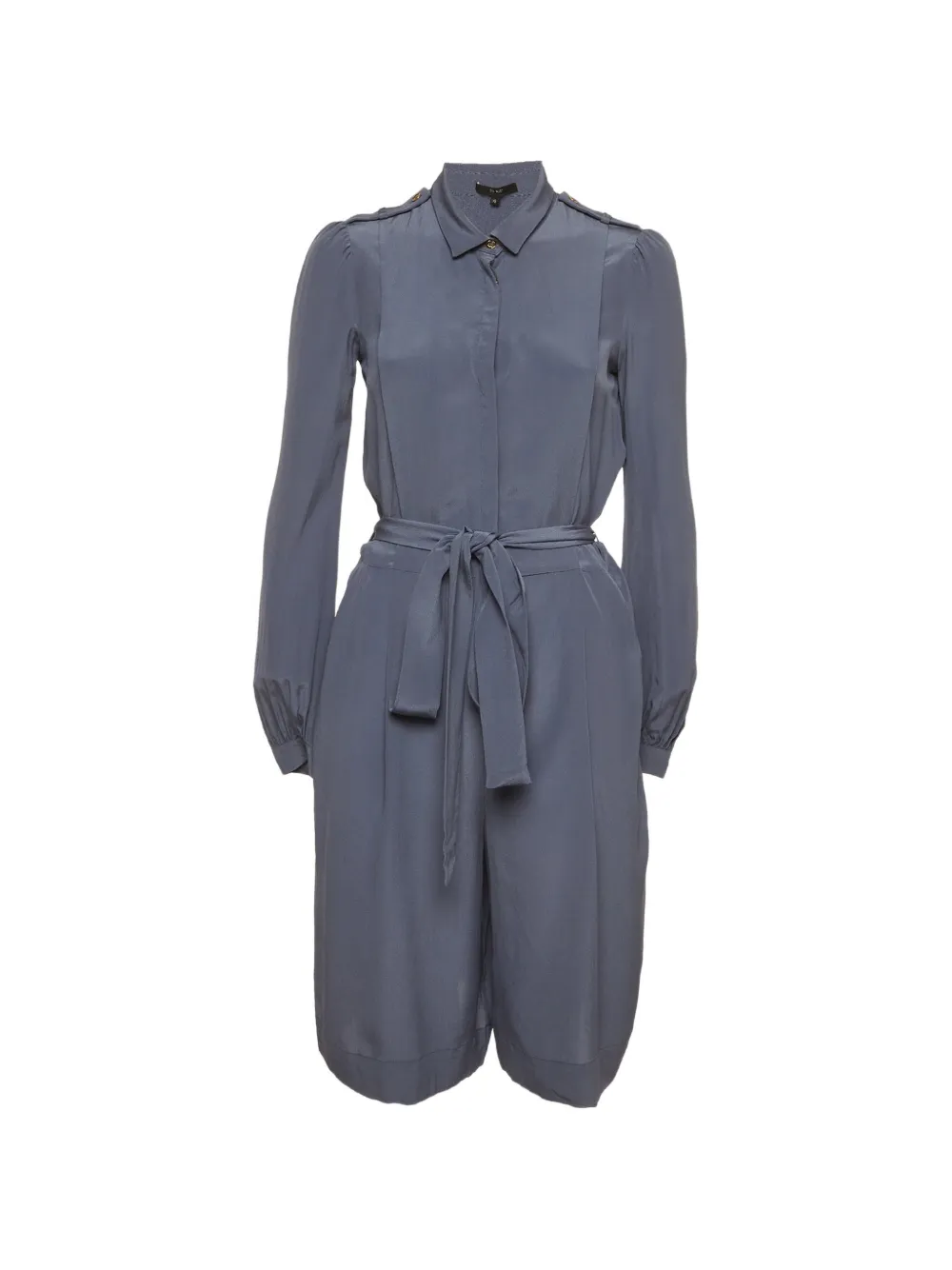 Gucci Pre-Owned tie-waist crepe playpsuit - Grigio