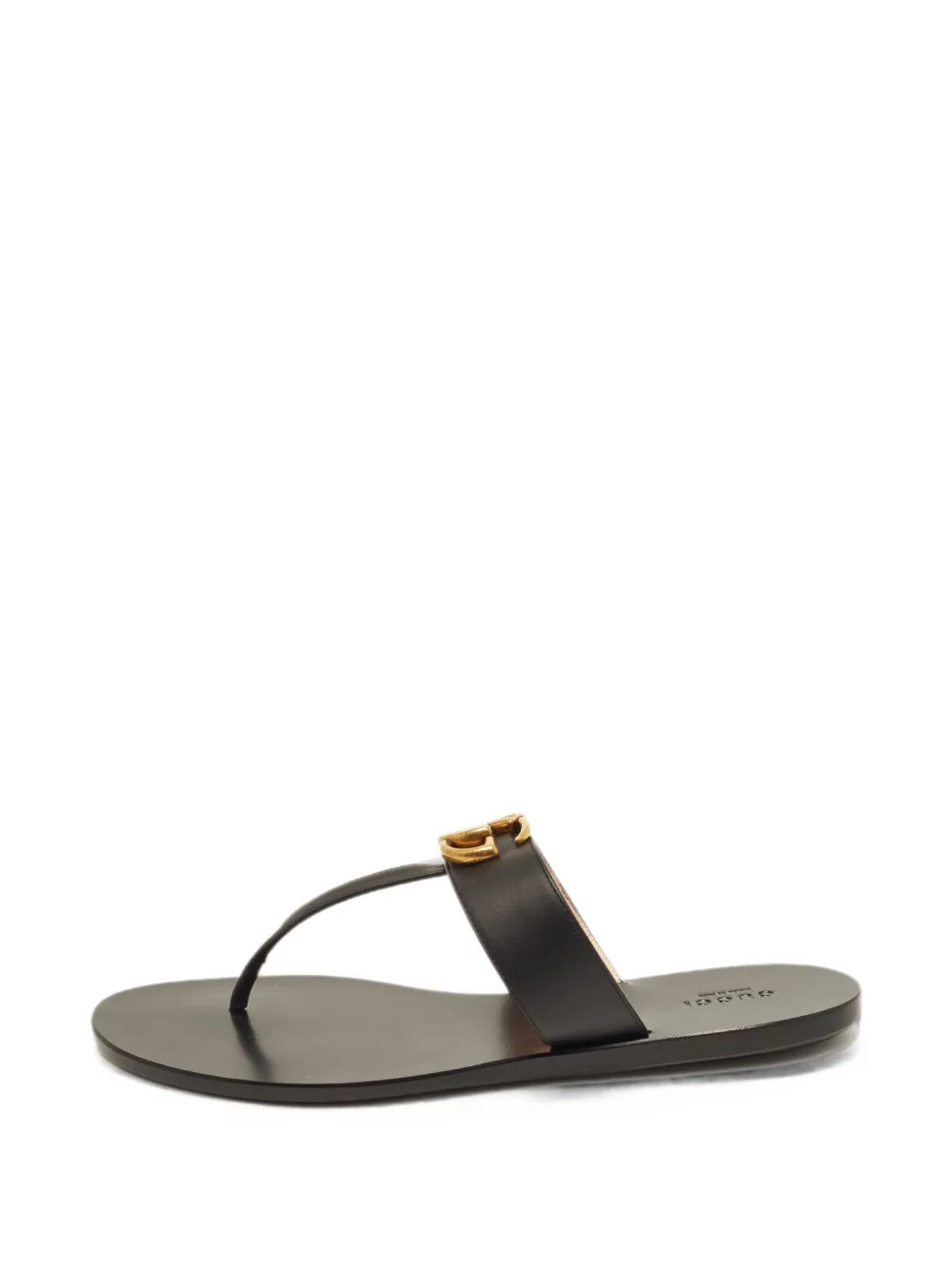 Gucci Pre-Owned GG Marmont thong sandals - Nero