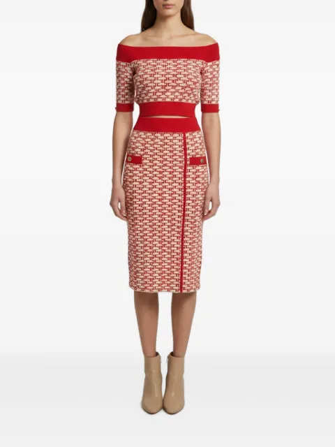 Elisabetta Franchi monogram jacquard set