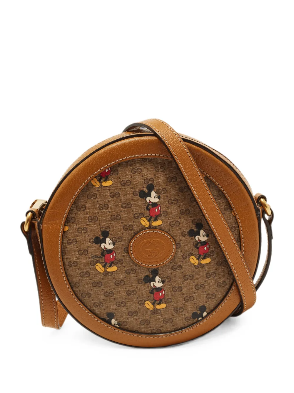 Gucci Pre-Owned x Disney Mickey Mouse Micro GG Supreme cross body bag - Marrone