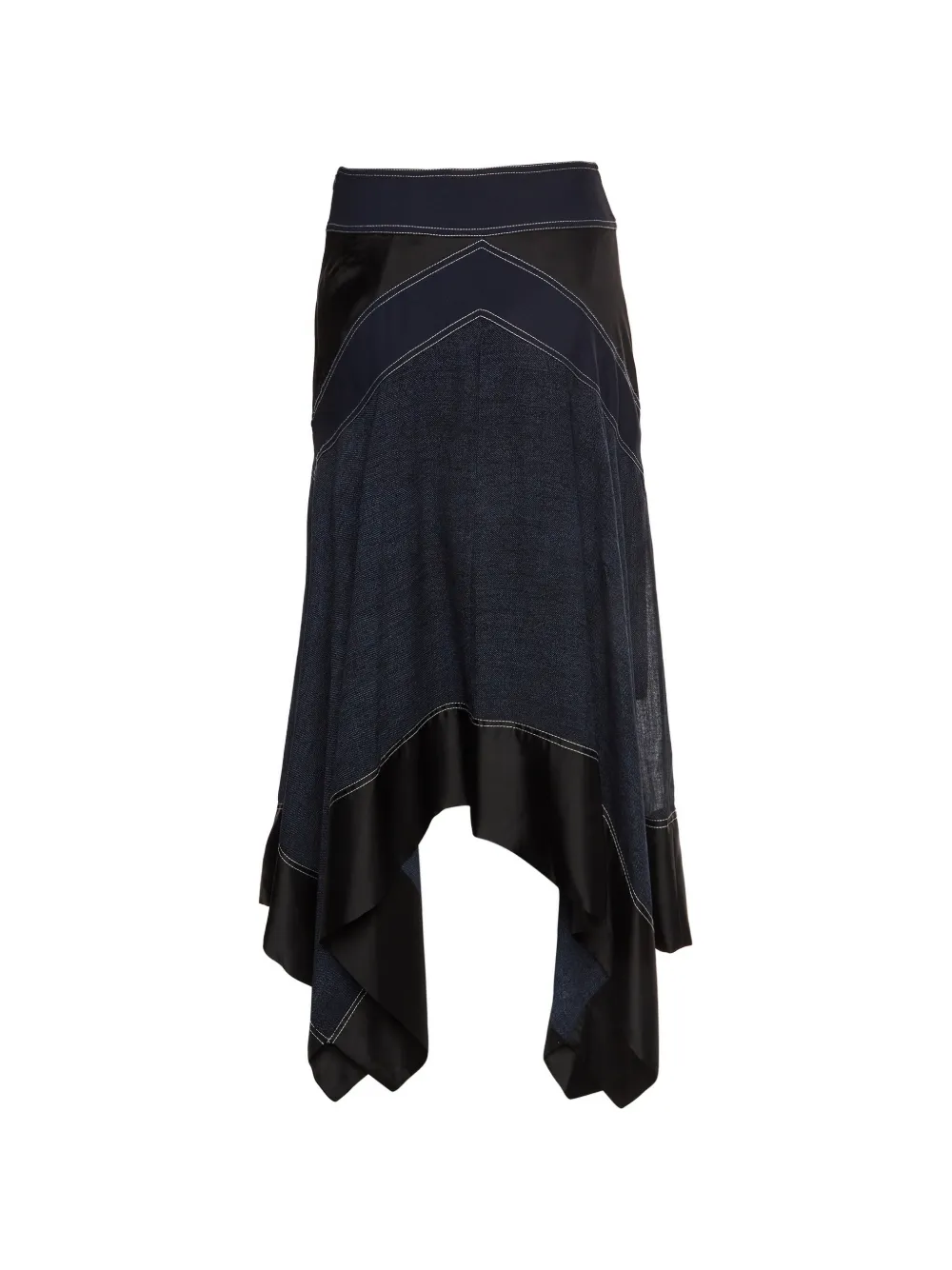 DVF Diane von Furstenberg asymmetric crepe midi skirt - Blau