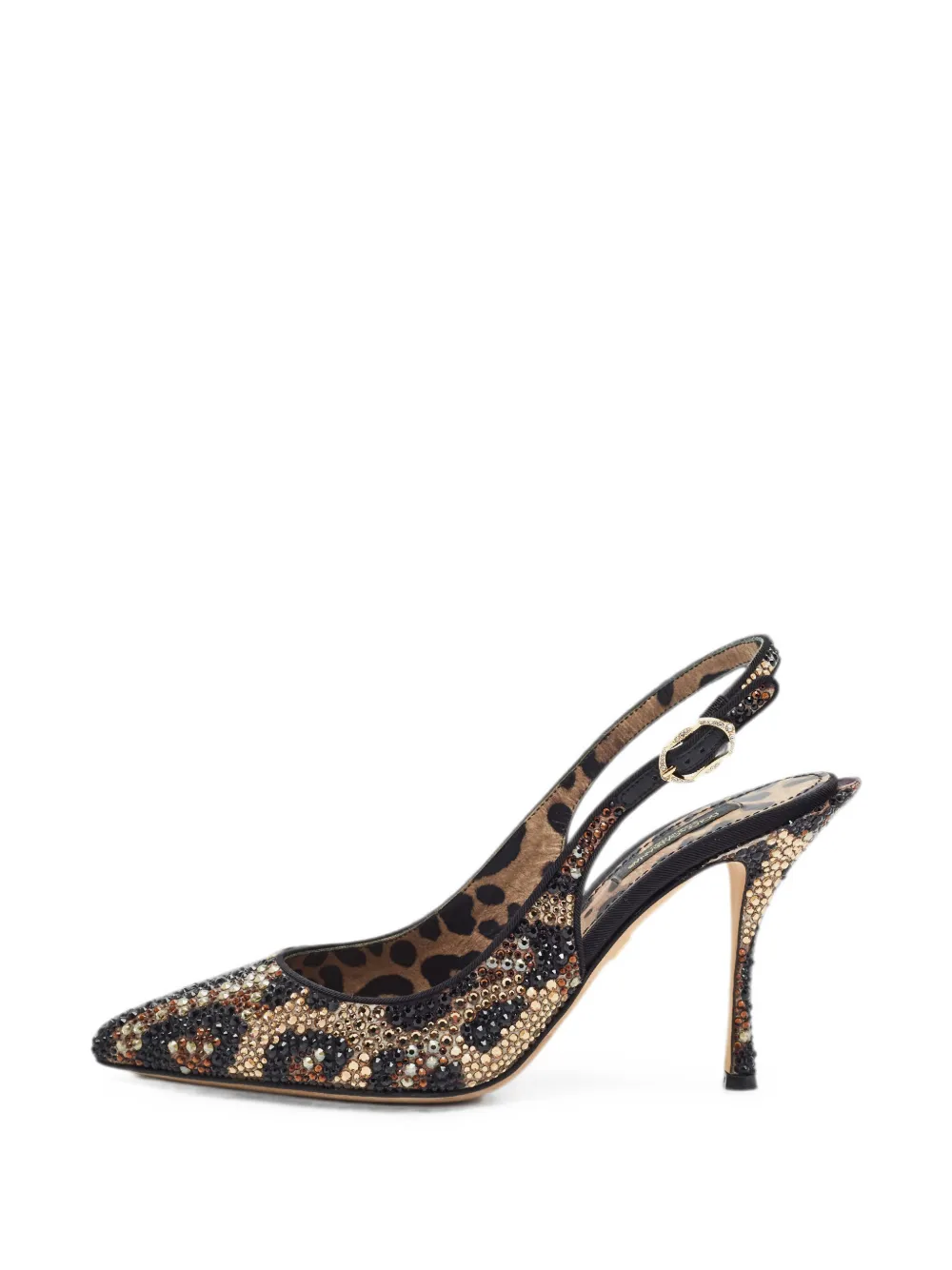 Dolce & Gabbana Pre-Owned leopard-print crystal-embellished pumps - Schwarz