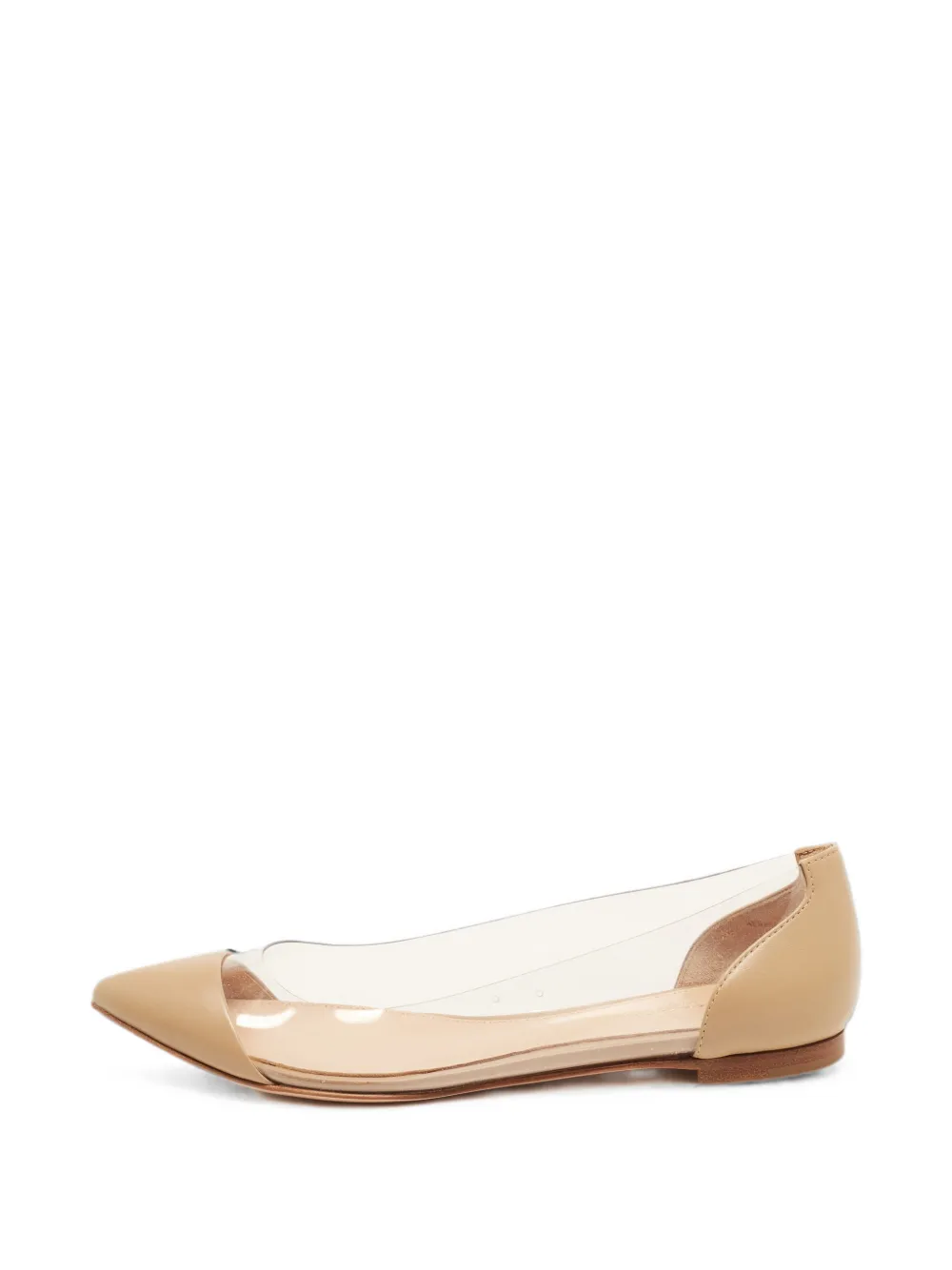 Gianvito Rossi Plexi transparent ballet flats - Bianco