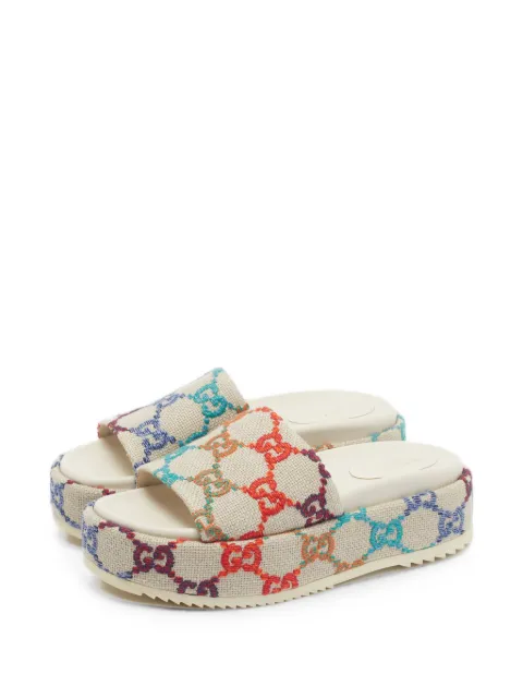 Gucci Pre-Owned GG Monogram 厚底凉鞋
