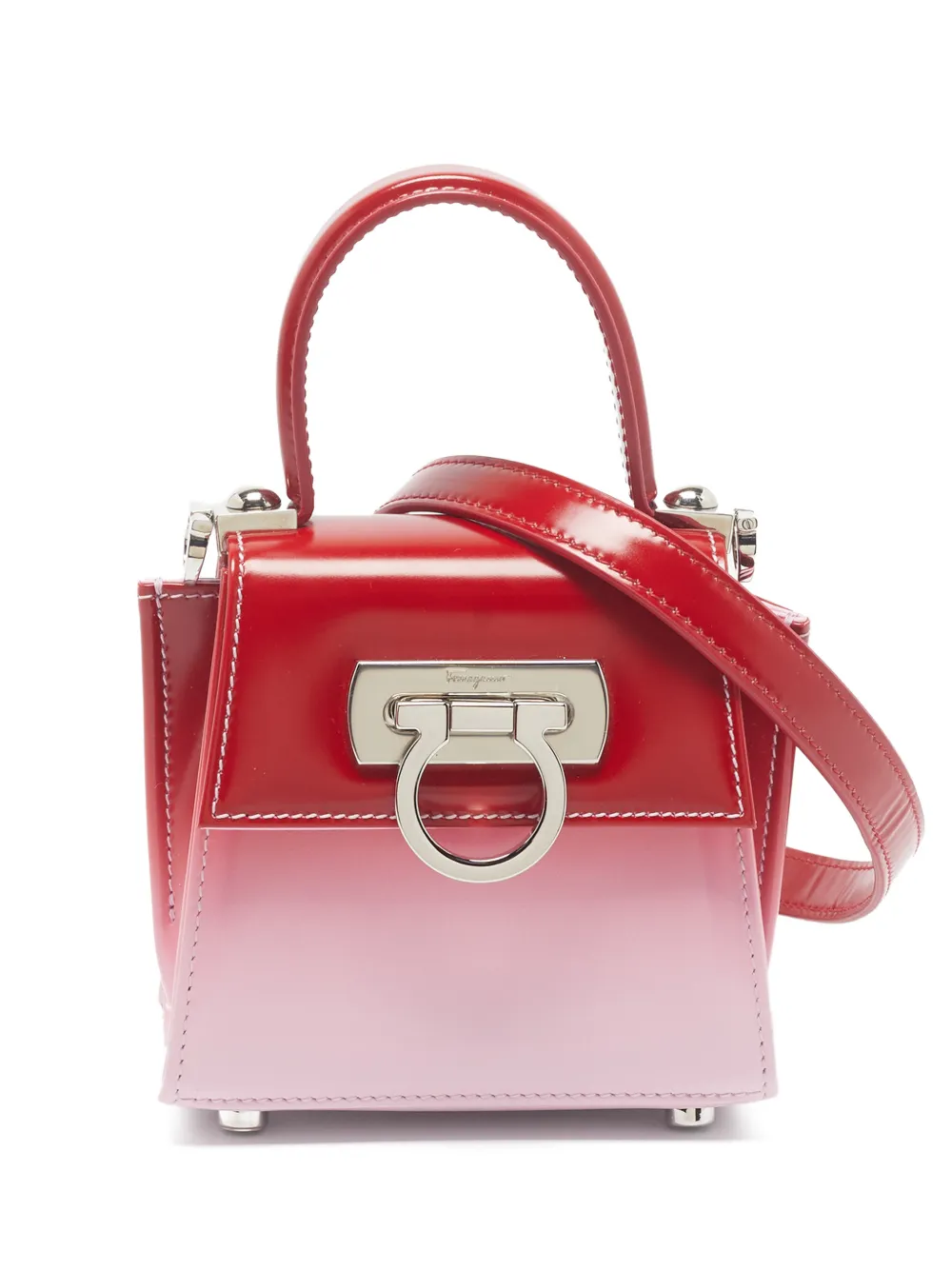 Ferragamo Pre-Owned XS Iconic top-handle leather tote bag - Rosso