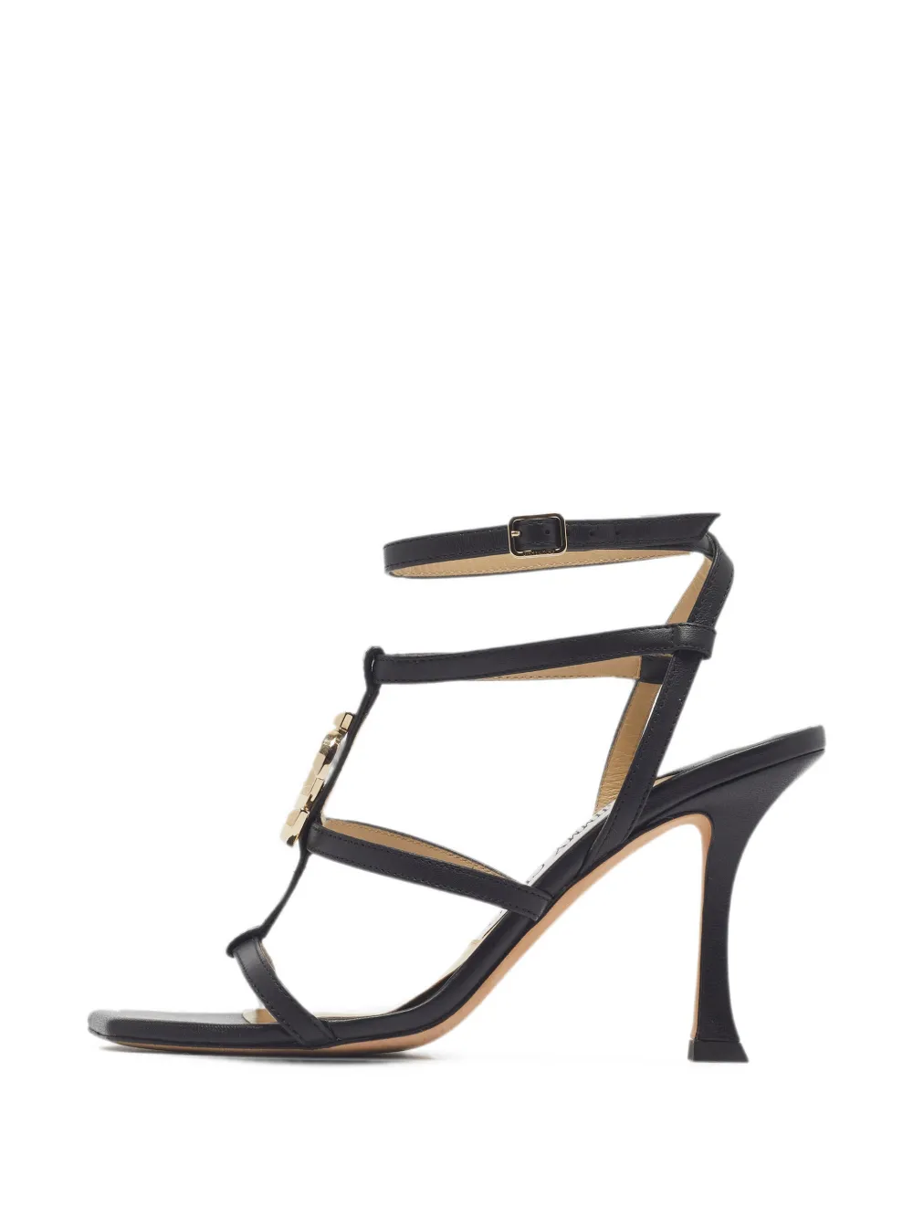 Jimmy Choo Pre-Owned JC 90 leather heeled sandals - Schwarz