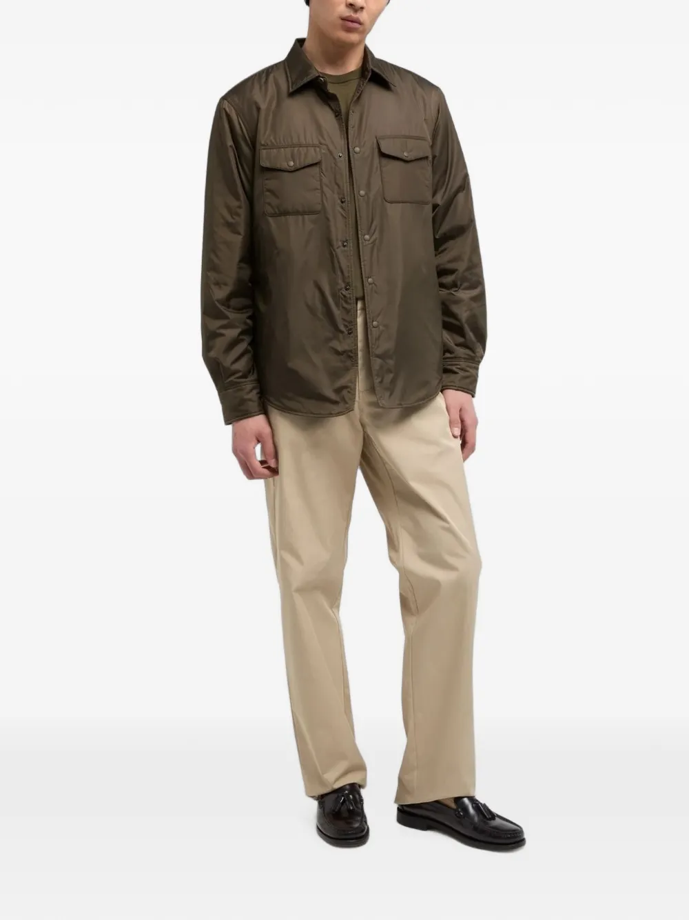 ASPESI Shirtjack met opgestikte zak Groen