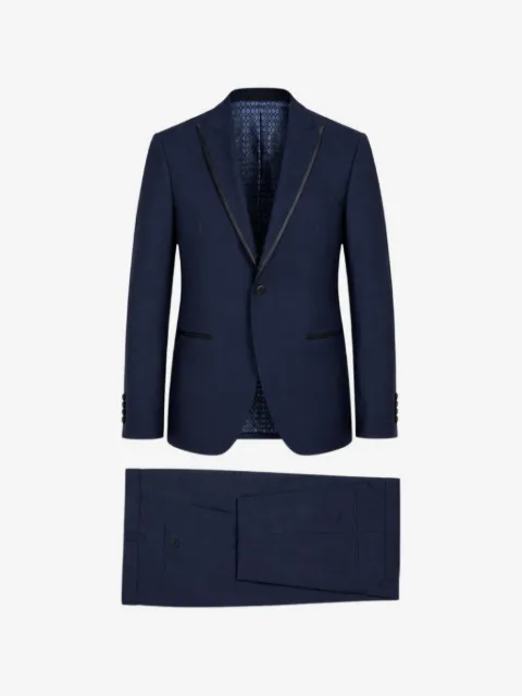 RAMON SANJURJO satin-trim single-breasted suit