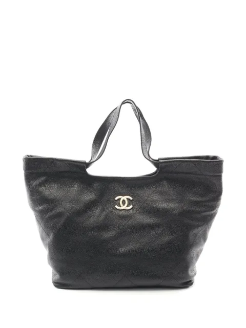 CHANEL Pre-Owned 2021-2026 CC Quilted Caviar tote bag
