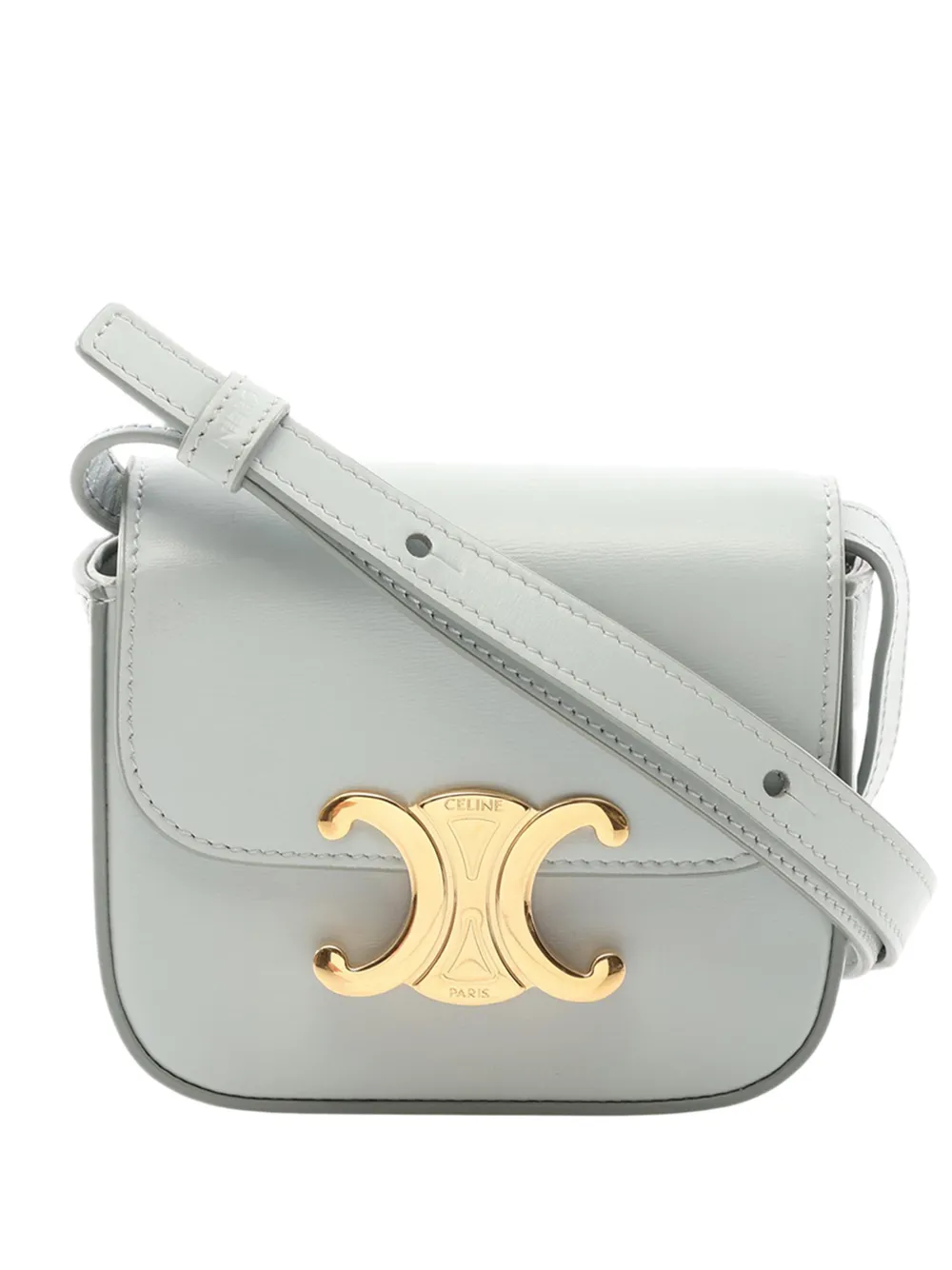 Celine Pre-Owned Borsa a tracolla Claude mini in pelle di vitello 2010-2026 - Blu