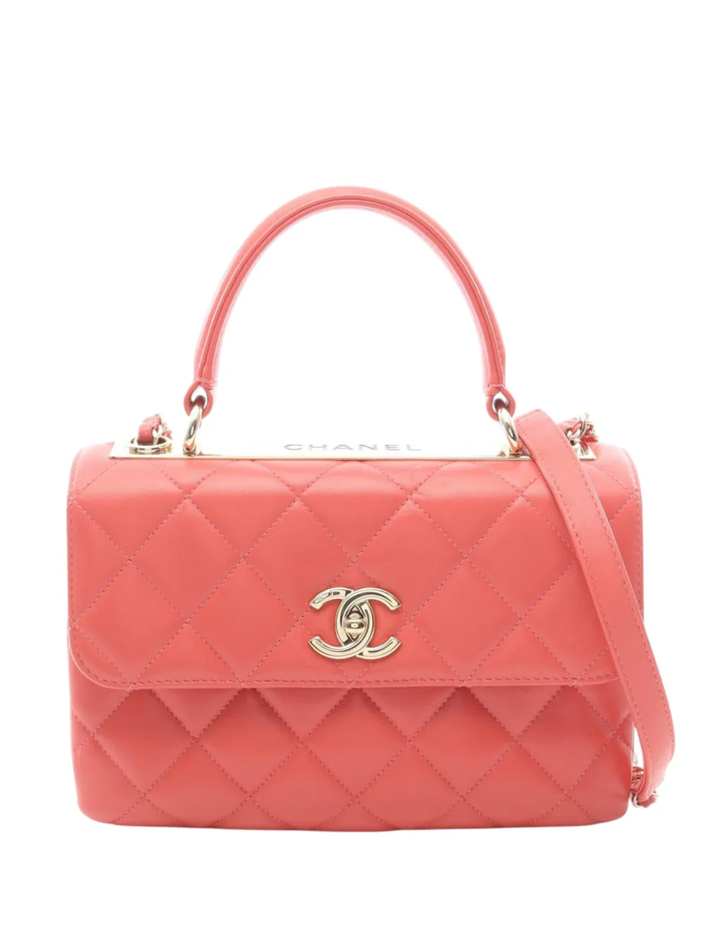 CHANEL Pre-Owned Borsa a tracolla Trendy CC piccola in pelle d'agnello trapuntata 2017-2018 - Rosa