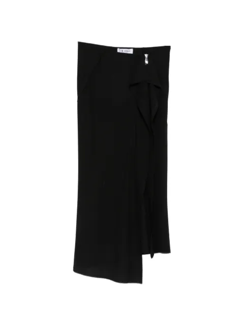 The Attico ruffled asymmetric midi skirt