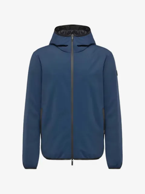 Moncler hooded logo-patch jacket
