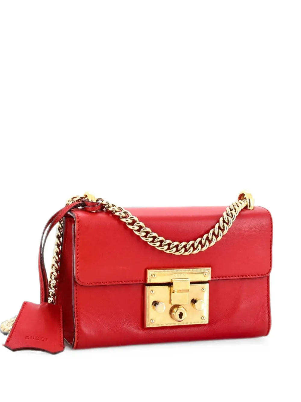 Gucci Pre-Owned Borsa a spalla Padlock piccola in pelle con tracolla - Rosso
