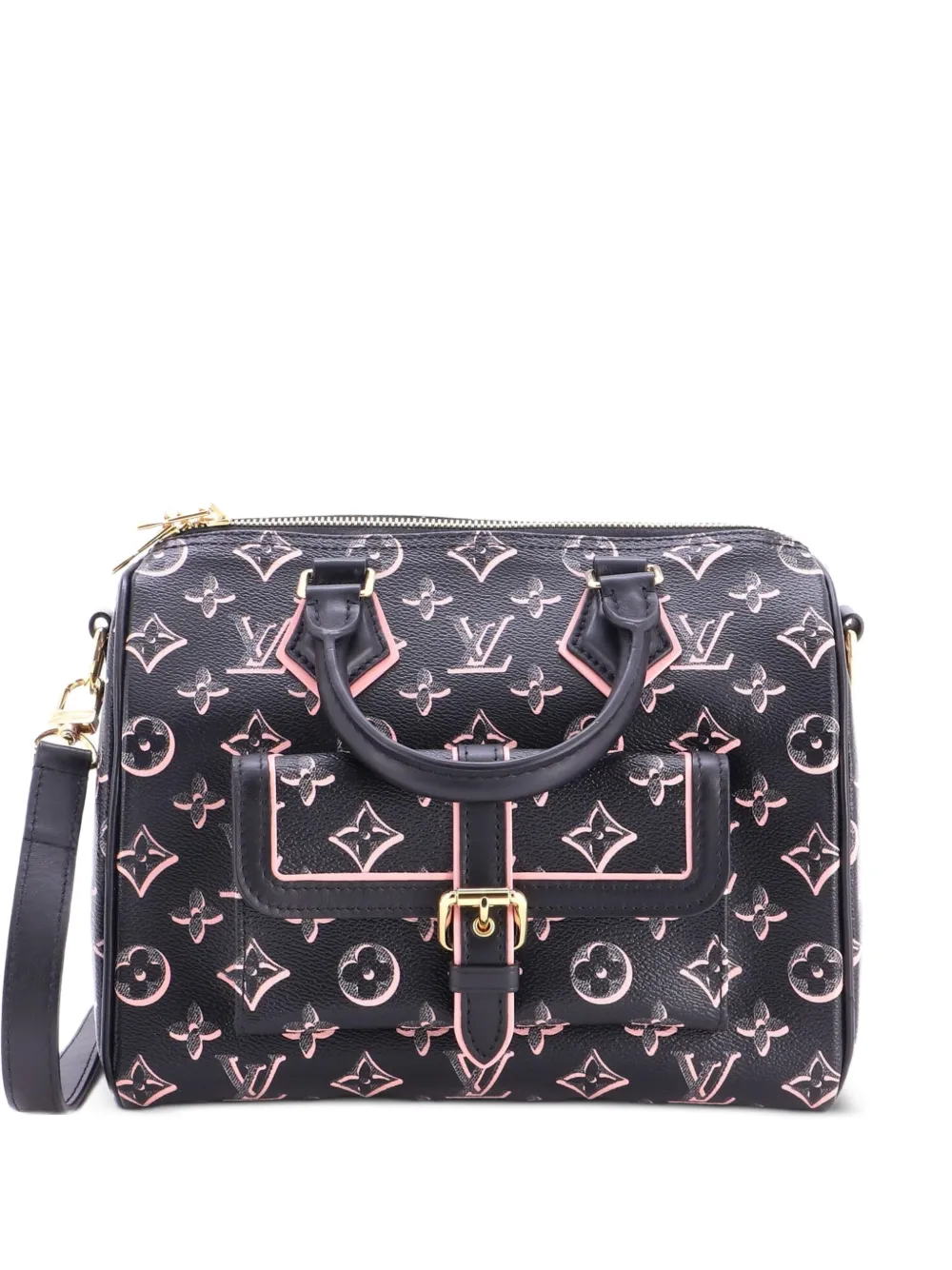 Louis Vuitton Pre-Owned Borsa a tracolla Speedy Bandouliere Fall for You 25 in tela con monogramma - Nero