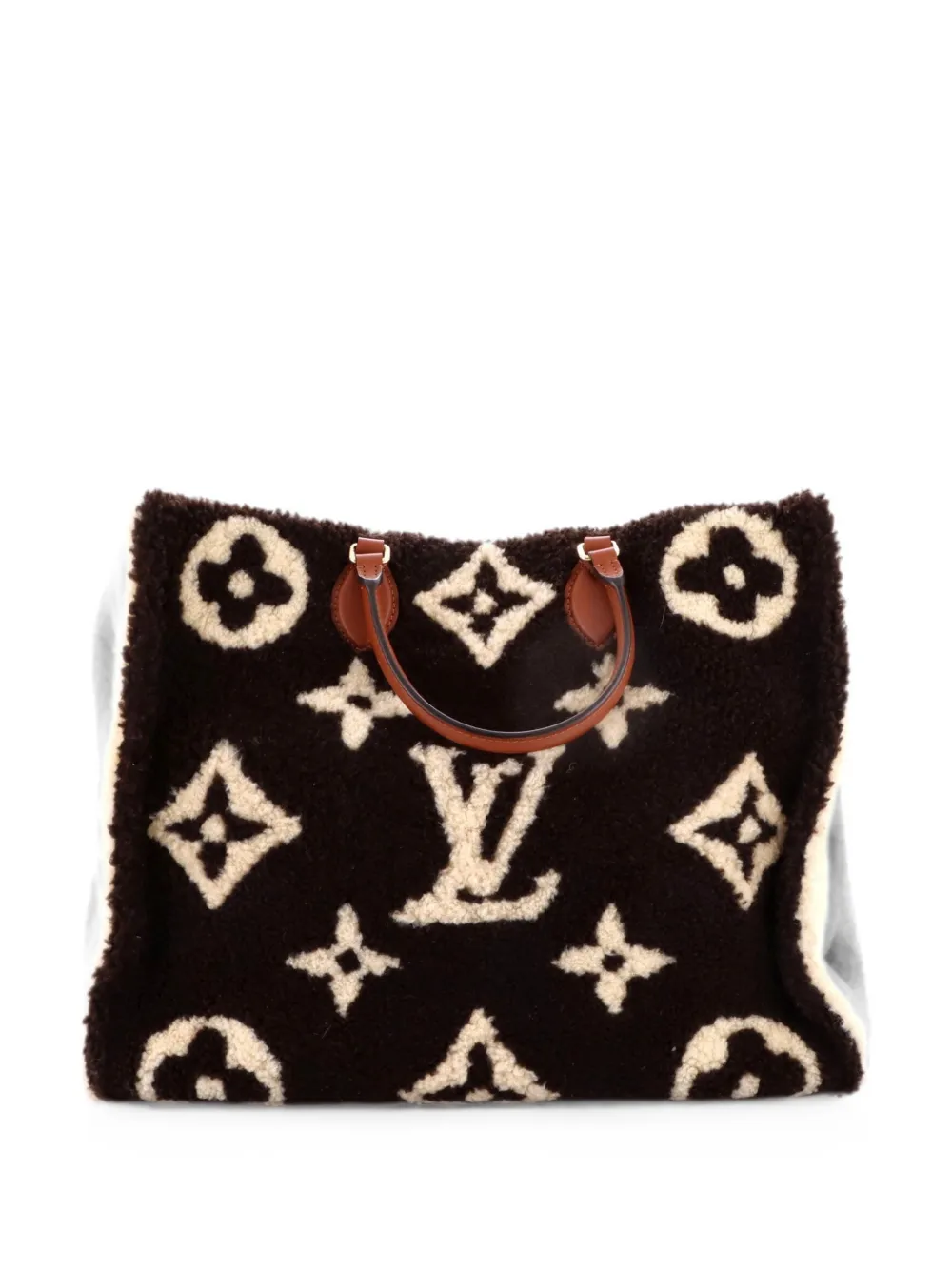 Louis Vuitton Pre-Owned OnTheGo Monogram Giant Teddy Fleece GM tote bag - Braun