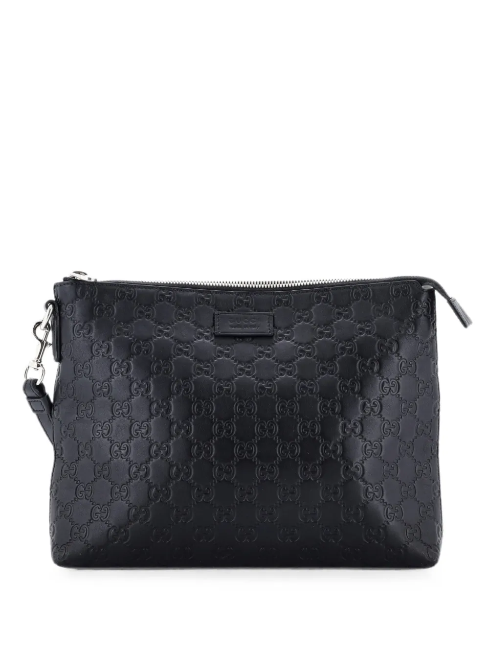 Gucci Pre-Owned Clutch Guccissima in pelle con cinturino da polso - Nero