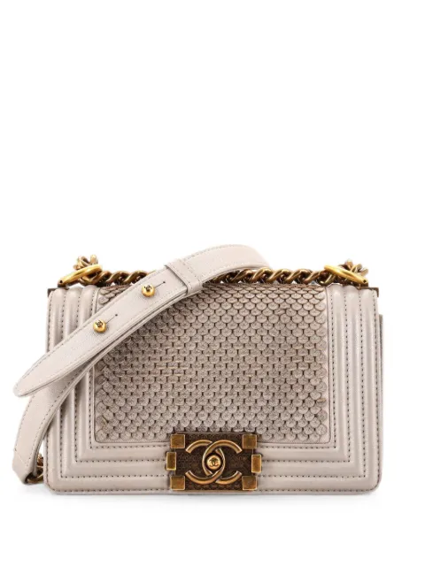CHANEL Pre-Owned Boy Flap Bag Scaled Lambskin Small crossbody bag