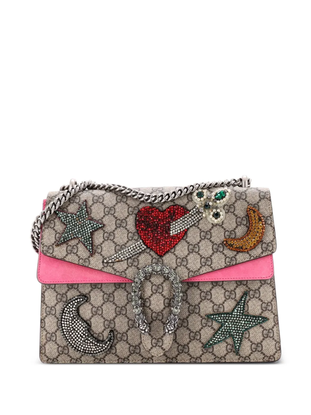 Gucci Pre-Owned Borsa a spalla Dionysus media in tela cerata GG - Marrone