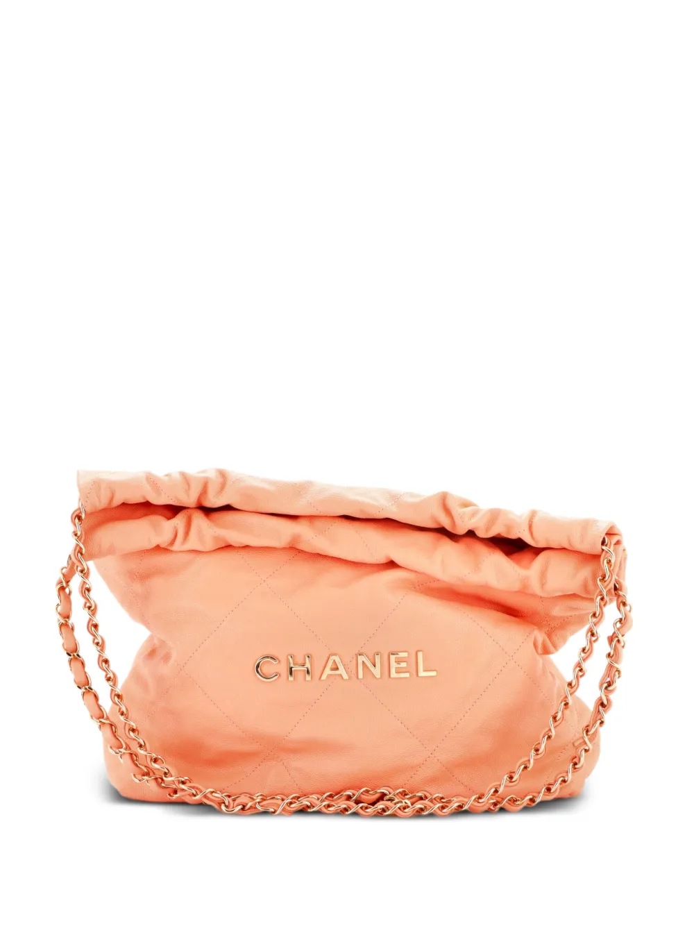 CHANEL Pre-Owned Borsa passepartout 22 piccola in pelle Caviar trapuntata con catena - Rosa