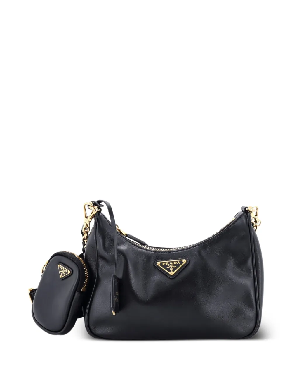 Prada Pre-Owned Kleine Re-Edition 2005 Soft Schultertasche - Schwarz
