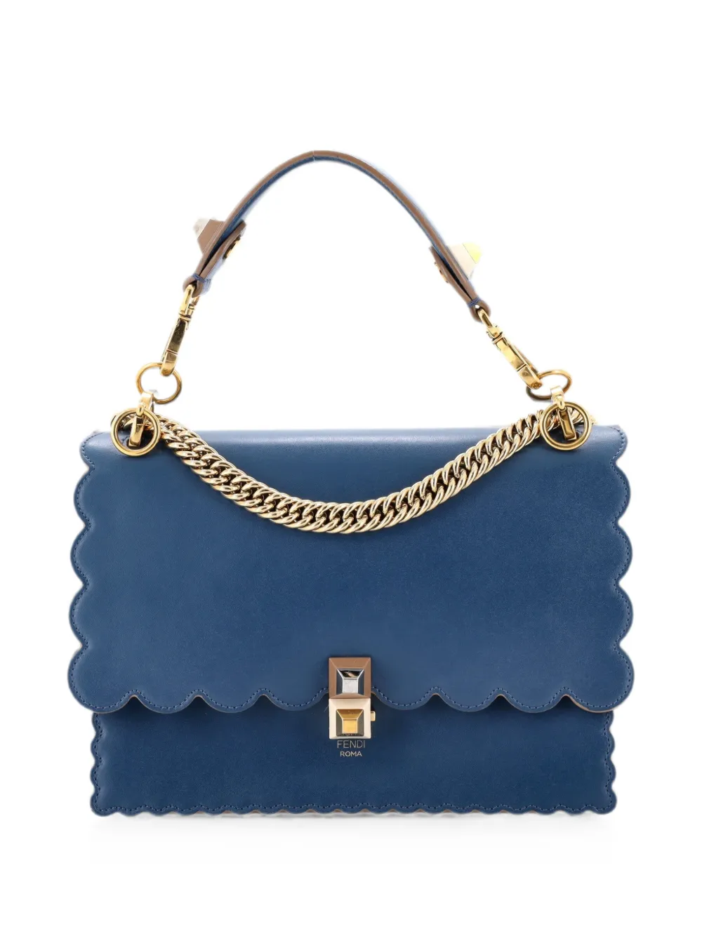 Fendi Pre-Owned Borsa a spalla Kan I media in pelle - Blu