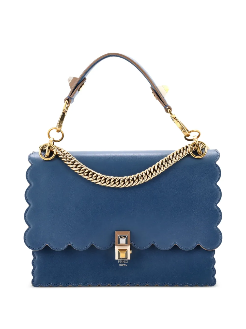 Fendi Pre-Owned Borsa a spalla Kan I media in pelle - Blu