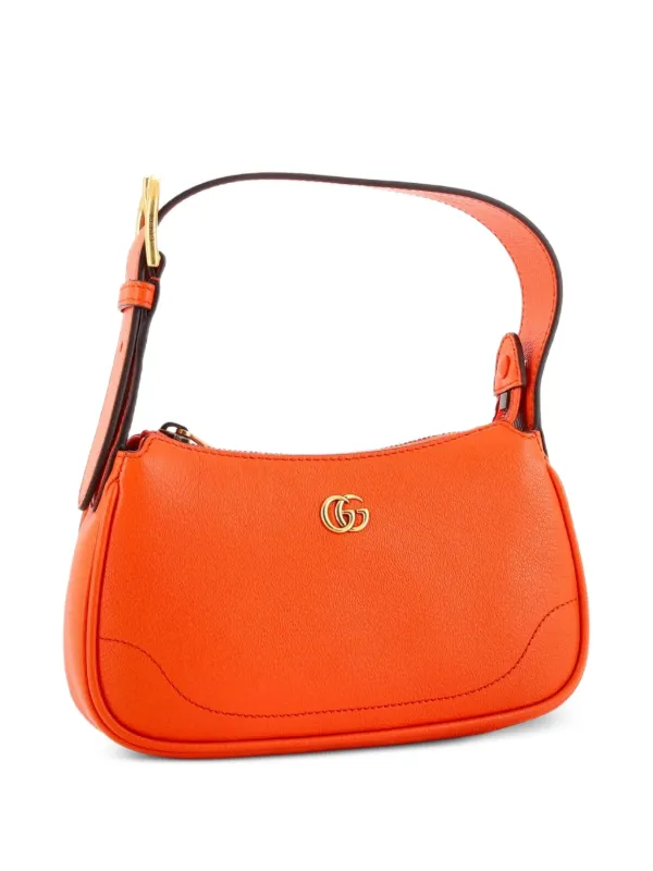 Gucci Pre-Owned Aphrodite Leather Mini Shoulder Bag | Orange