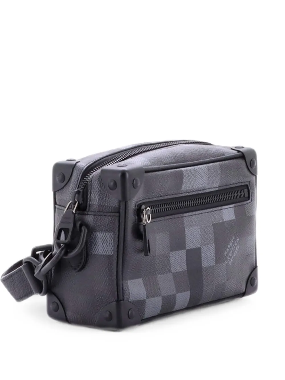 Louis Vuitton Pre-Owned Borsa a tracolla Soft Trunk mini in tela Damoflage - Nero