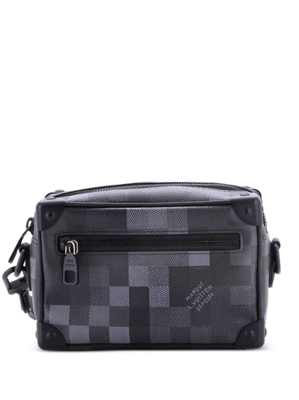Louis Vuitton Pre-Owned Borsa a tracolla Soft Trunk mini in tela Damoflage - Nero
