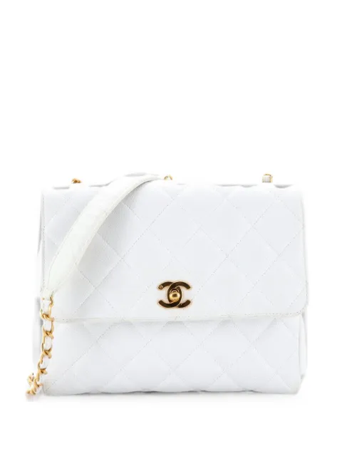 CHANEL Pre-Owned Square CC Flap Bag Quilted Caviar Small shoulder bag