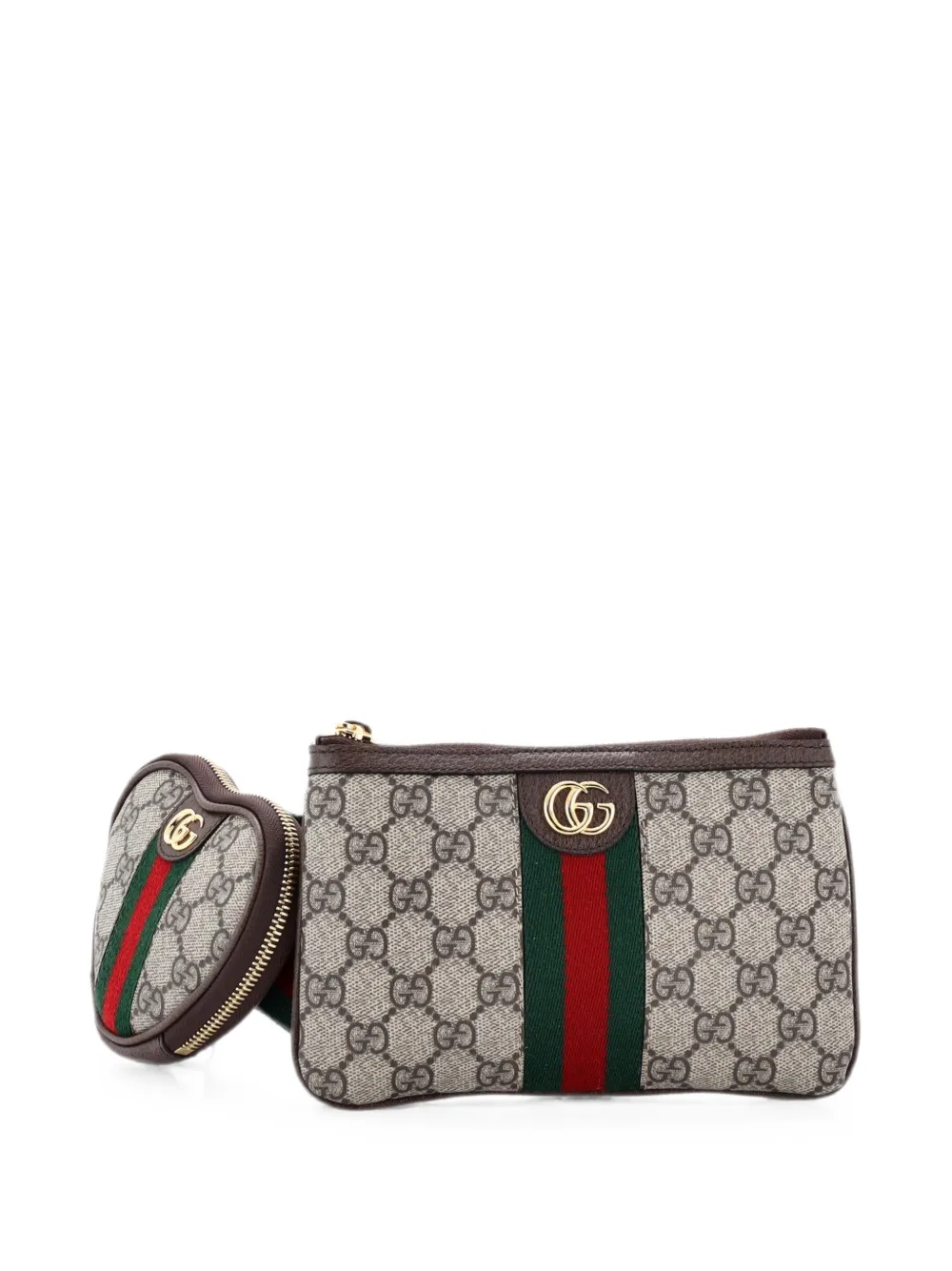 Gucci Pre-Owned Marsupio Ophidia Heart Utility Double GG - Marrone