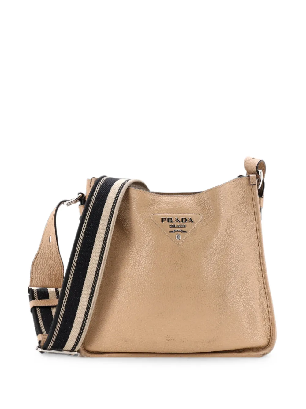 Prada Pre-Owned Borsa a tracolla Vitello Daino media con logo - Toni neutri