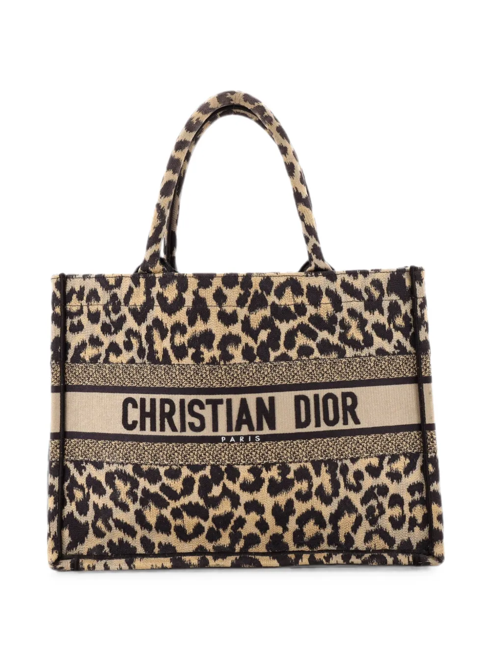 Christian Dior Pre-Owned Book Mizza Embroidered Canvas Medium tote bag - Brown