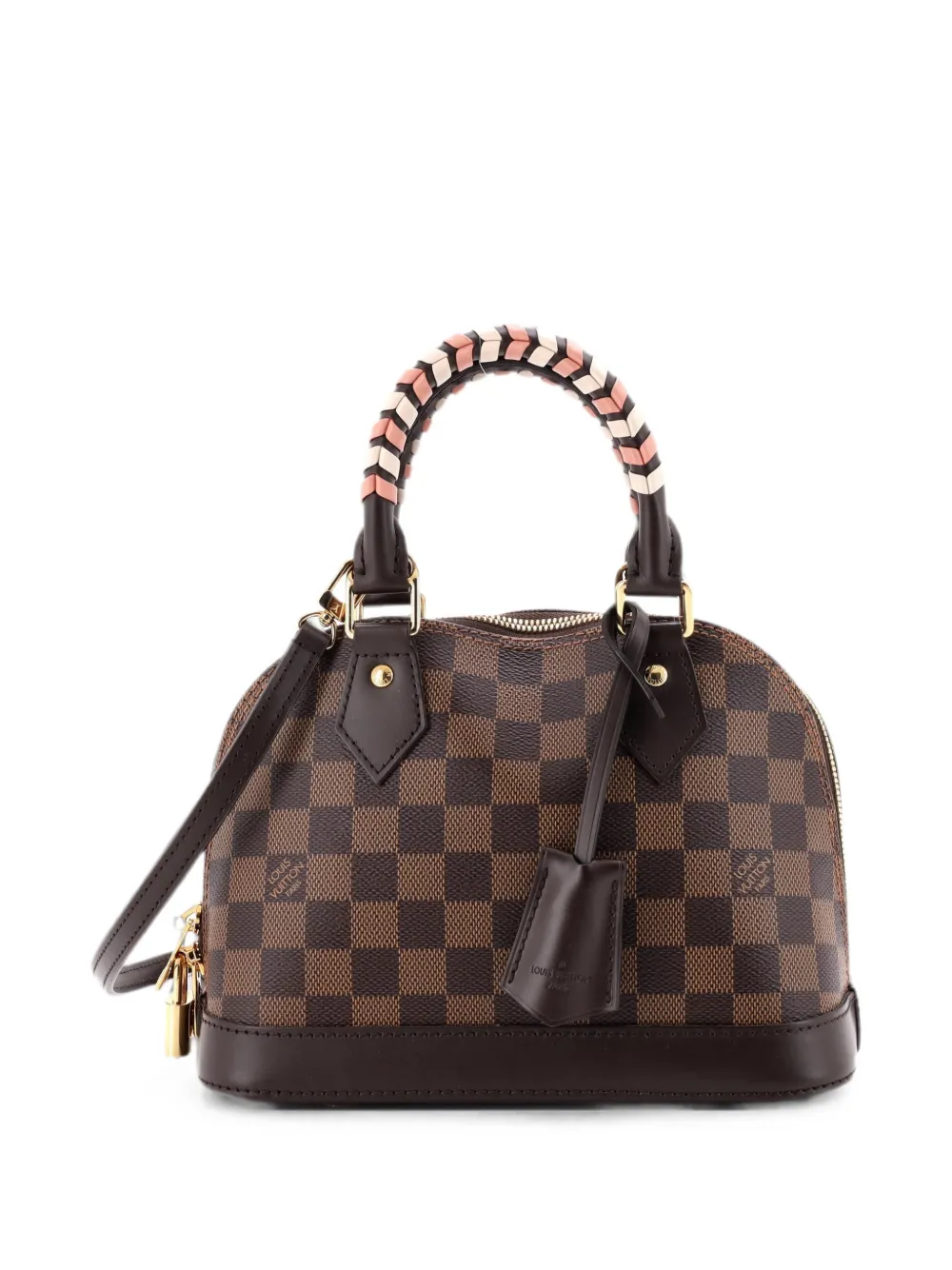 Louis Vuitton Pre-Owned Borsa a spalla Alma Damier BB con dettaglio intrecciato - Marrone