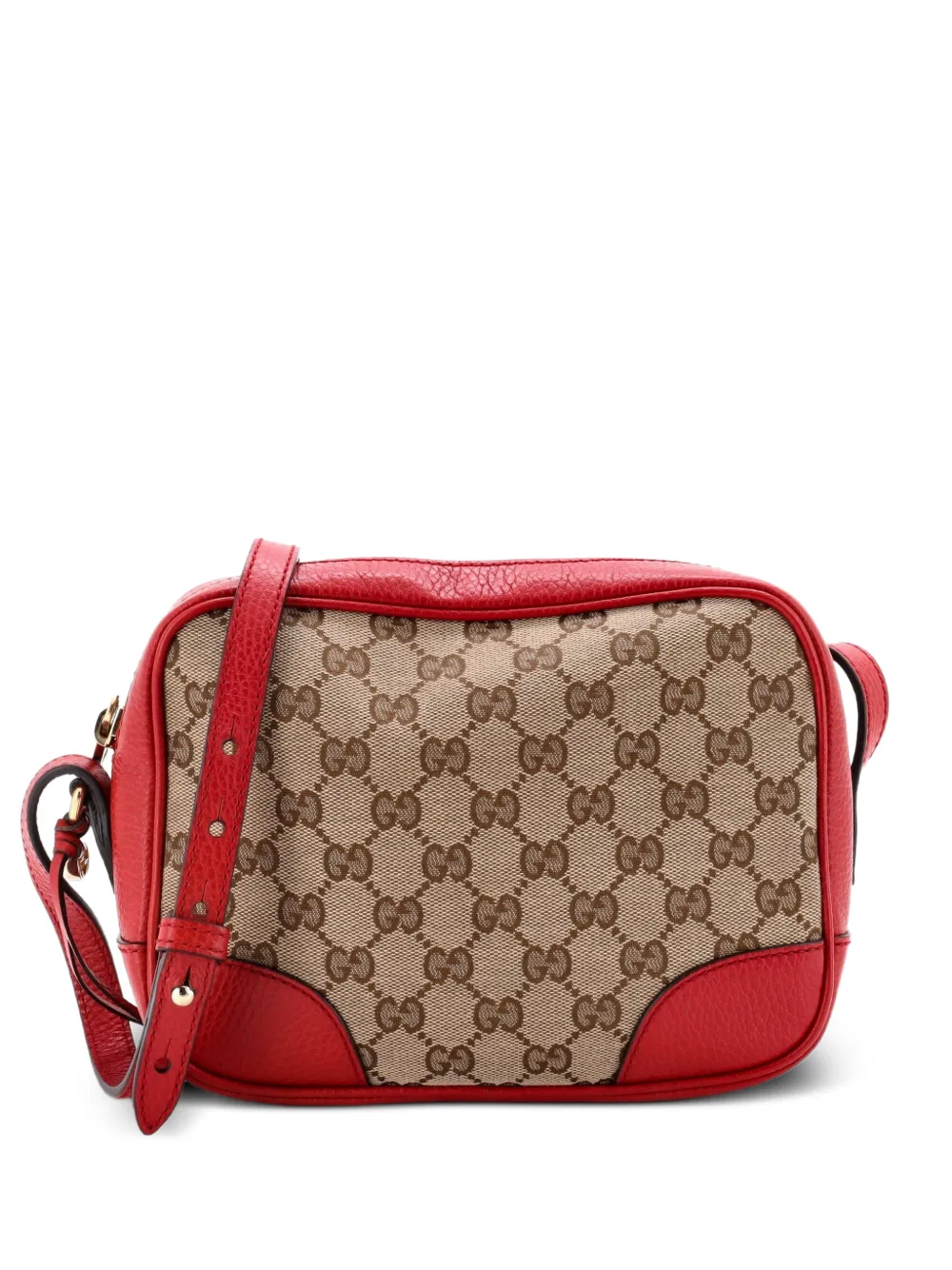 Gucci Pre-Owned Borsa a tracolla Bree Disco mini in tela cerata GG e pelle - Rosso