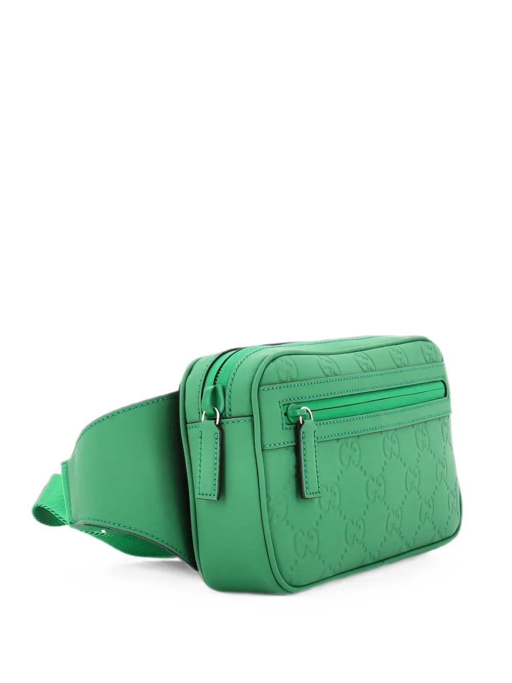 Gucci Pre-Owned Marsupio GG in pelle effetto gomma con zip - Verde